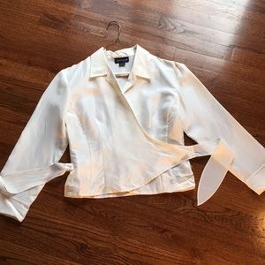 WOMENS VINTAGE WAIST TIE BLOUSE